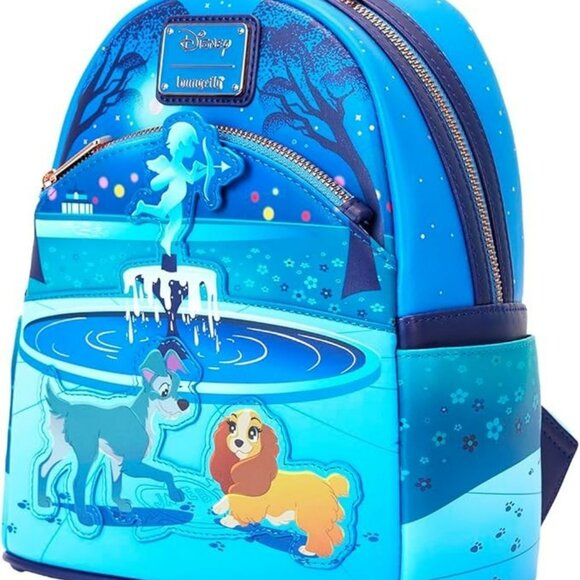 Loungefly Disney Lady and The Tramp 70th Anniversary Mini Backpack NWT - Picture 2 of 6